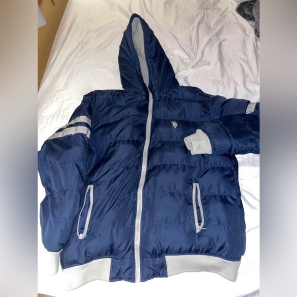 Polo puffer jacket with warm fleece lining - Picture 1 of 10